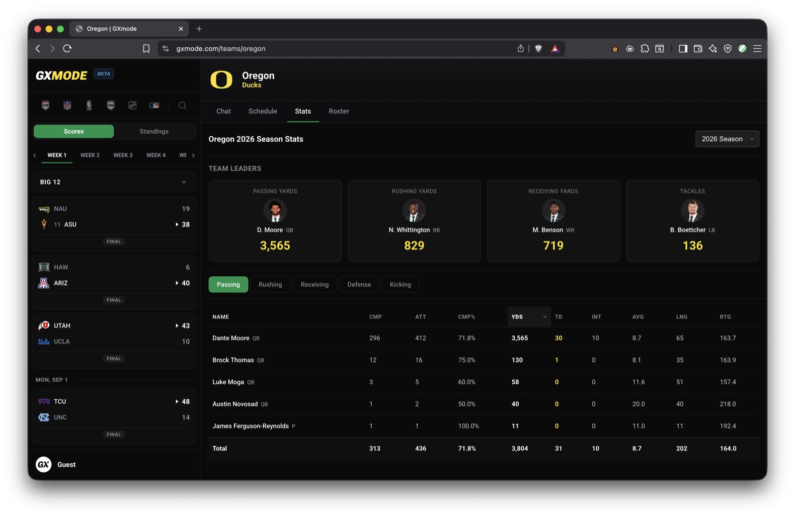 Screenshot of GXMode